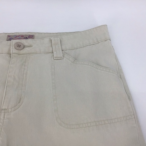 Y2 blu authentic Cream Ribbed Capri Pants, 11 - Picture 6 of 16